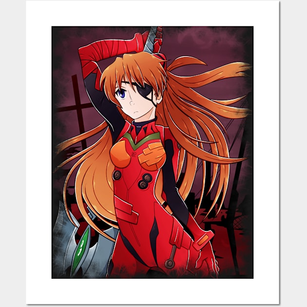 Asuka Langley Soryu - Neon Genesis evangelion Wall Art by giratina13